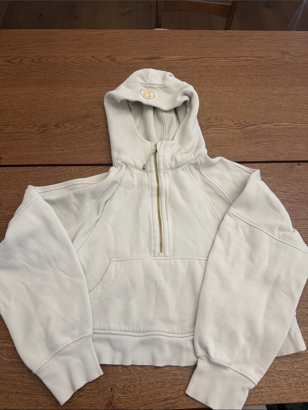 Lululemon Scuba Light Cream Half-Zip Hoodie